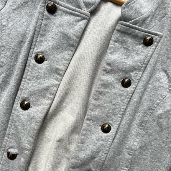 Women's Gray Tommy Hilfiger Military Style Jacket Medium - Picture 8 of 9